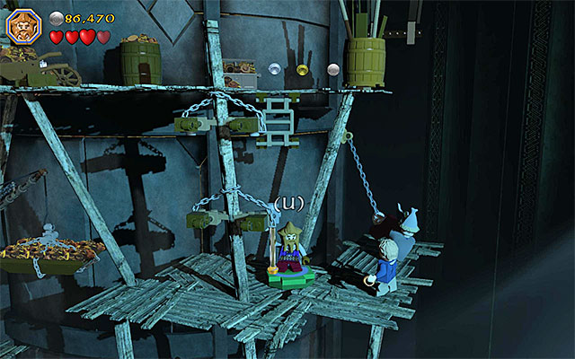 The spot where Nori needs to stop - Stage 16 (Inside Information): Defeat Smaug | Walkthrough - Walkthrough - LEGO The Hobbit Game Guide & Walkthrough