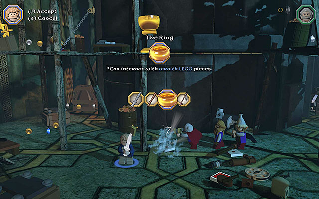 You can collect the schematic only after you put on The Ring - Stage 16 (Inside Information) | Main Stages - Collectibles - Main Stages - Collectibles - LEGO The Hobbit Game Guide & Walkthrough