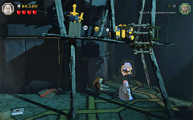 destroy the mithril cover using Sarumans staff - Stage 16 (Inside Information) | Main Stages - Collectibles - Main Stages - Collectibles - LEGO The Hobbit Game Guide & Walkthrough