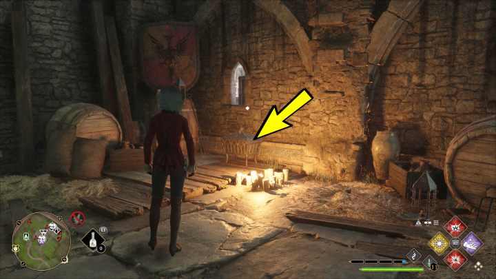 Go through the main gate at the fast travel point to the bandit camp and turn left - Hogwarts Legacy: North Hogwarts Region - Collection Chests - Hogwarts Legacy: Collection Chests - Hogwarts Legacy Guide