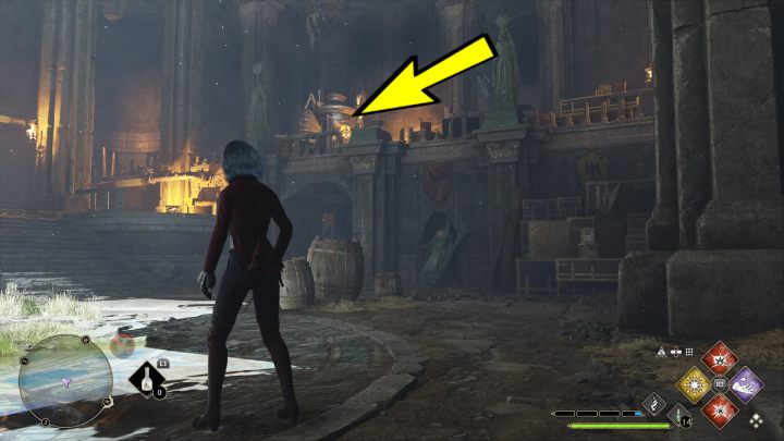 Go straight and in the room with barrels turn right - Hogwarts Legacy: North Hogwarts Region - Collection Chests - Hogwarts Legacy: Collection Chests - Hogwarts Legacy Guide