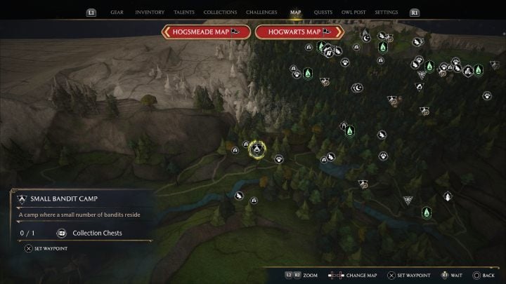 You can find this chest in the bandit camp - Hogwarts Legacy: North Hogwarts Region - Collection Chests - Hogwarts Legacy: Collection Chests - Hogwarts Legacy Guide