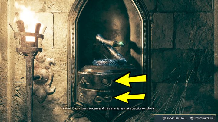 On the wall you will see a torch and a small sculpture of a snake - Hogwarts Legacy: In the Shadow of the Study - Hogwarts Legacy: Relationship quests - Sebastian - Hogwarts Legacy Guide