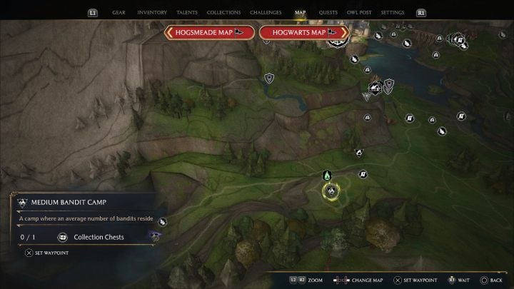 This chest is in a tent in the bandit camp - Hogwarts Legacy: Feldcroft Region - Collection Chests - Hogwarts Legacy: Collection Chests - Hogwarts Legacy Guide