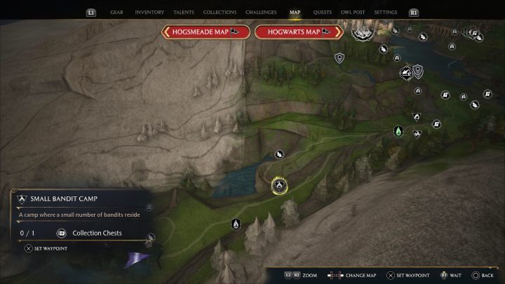 Chest #2 is in a bandit camp not far from North Feldcroft Floo Flame - Hogwarts Legacy: Feldcroft Region - Collection Chests - Hogwarts Legacy: Collection Chests - Hogwarts Legacy Guide