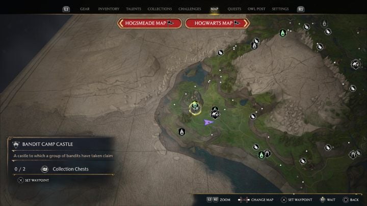 Chests #6 and #7 are in a bandit camp near Rookwood Castle - Hogwarts Legacy: Feldcroft Region - Collection Chests - Hogwarts Legacy: Collection Chests - Hogwarts Legacy Guide