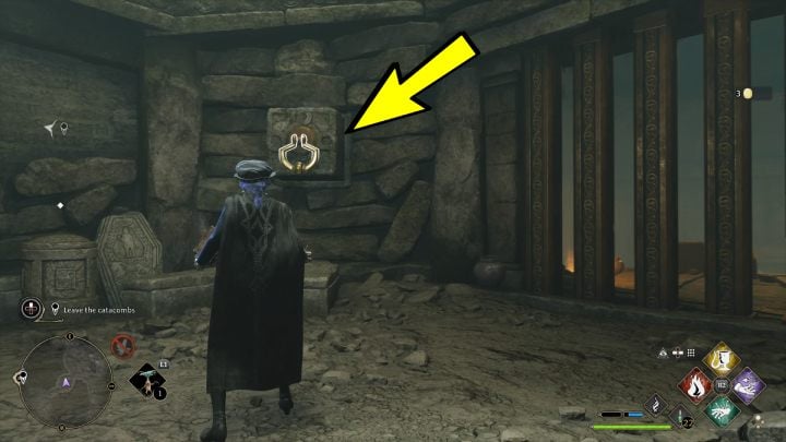 Pull the handle with Accio to open the door and return to the main chamber - Hogwarts Legacy: Feldcroft Region - Collection Chests - Hogwarts Legacy: Collection Chests - Hogwarts Legacy Guide