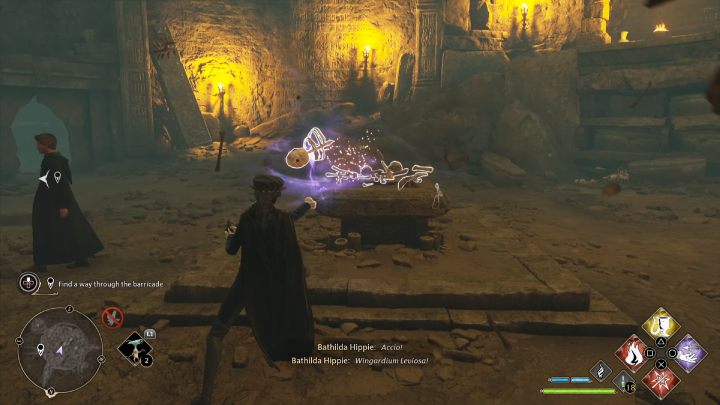 Summon the bones lying in the center of the chamber - Hogwarts Legacy: In the Shadow of Time - Hogwarts Legacy: Relationship quests - Sebastian - Hogwarts Legacy Guide