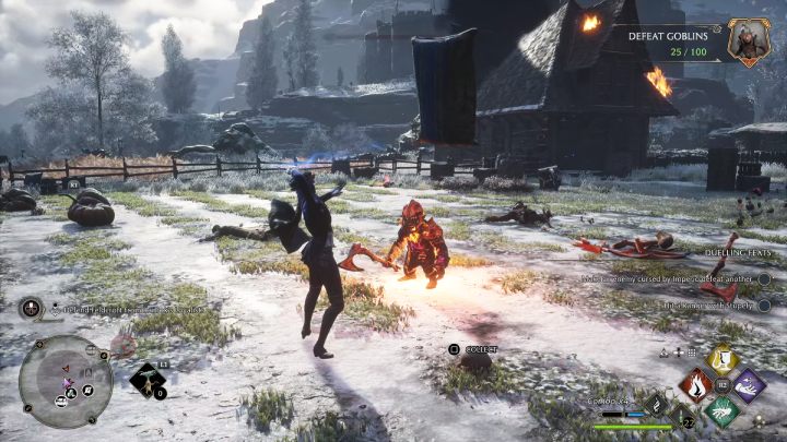 In Feldcroft, you will fight a large group of goblins - Hogwarts Legacy: In the Shadow of Time - Hogwarts Legacy: Relationship quests - Sebastian - Hogwarts Legacy Guide