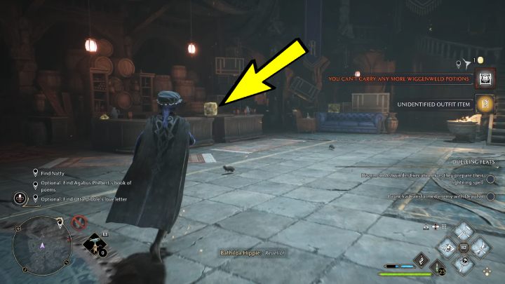 You will find the book of poems in a blue box on the counter, in the same room where you defeated a large group of enemies - Hogwarts Legacy: A Basis for Blackmail - Hogwarts Legacy: Relationship quests - Natty - Hogwarts Legacy Guide