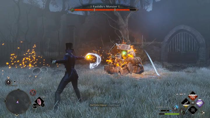 The fight is divided into 3 phases, in each you'll have to deprive the enemy of his health points - Hogwarts Legacy: How to defeat Fastidios Monster? - Hogwarts Legacy: Bosses - Hogwarts Legacy Guide