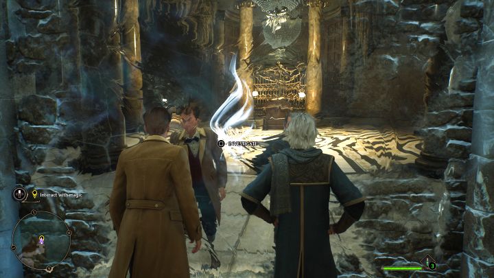 You've made it to the ruins - from now on, you can look at the minimap (bottom left corner of the screen) - it shows the vicinity, icons, and suggested route (only if you chose a destination) - Hogwarts Legacy: The Path to Hogwarts - Hogwarts Legacy: Main quests - Hogwarts Legacy Guide