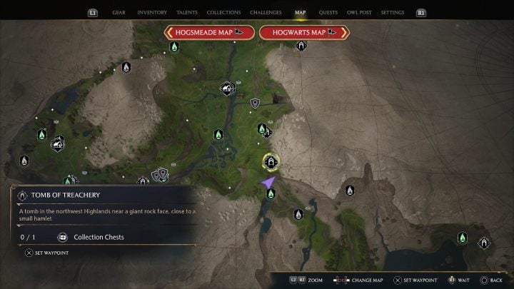 The Coastal Cavern chest can be found in the Tomb of Treachery - Hogwarts Legacy: Coastal Cavern - Collection Chests - Hogwarts Legacy: Collection Chests - Hogwarts Legacy Guide