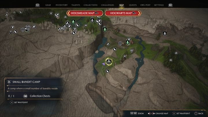 You will find this chest in the next bandit camp, near the previous camp in the castle - Hogwarts Legacy: Poidsear Coast - Collection Chests - Hogwarts Legacy: Collection Chests - Hogwarts Legacy Guide