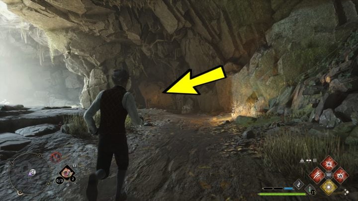 Enter the cave and follow the path - Hogwarts Legacy: Poidsear Coast - Collection Chests - Hogwarts Legacy: Collection Chests - Hogwarts Legacy Guide