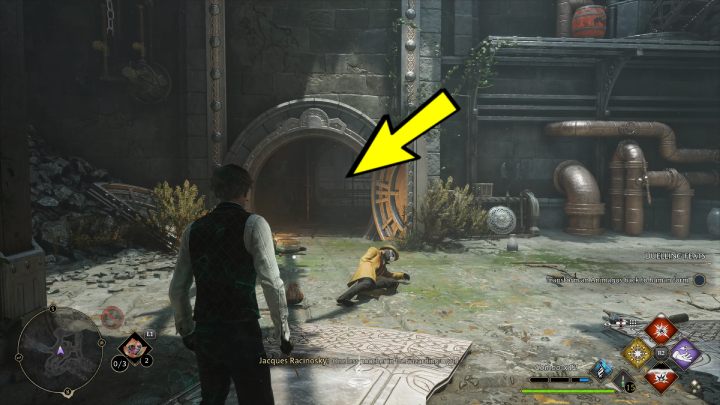 Go through the round door and follow the path - Hogwarts Legacy: Poidsear Coast - Collection Chests - Hogwarts Legacy: Collection Chests - Hogwarts Legacy Guide