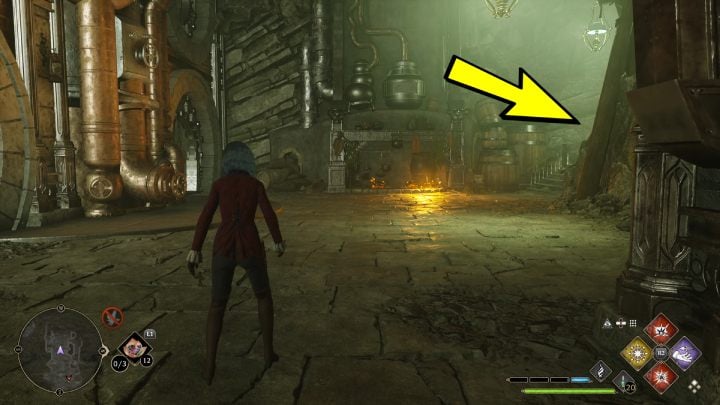 Use the stairs on the left - Hogwarts Legacy: Marunweem Lake - Collection Chests - Hogwarts Legacy: Collection Chests - Hogwarts Legacy Guide