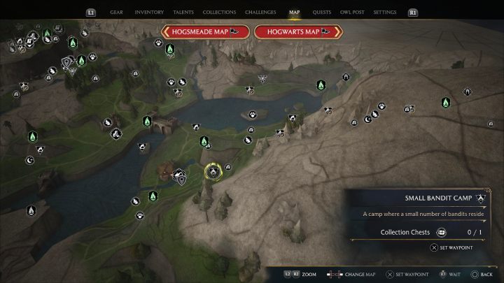 This chest is found in a bandit camp near Marunweem village - Hogwarts Legacy: Marunweem Lake - Collection Chests - Hogwarts Legacy: Collection Chests - Hogwarts Legacy Guide