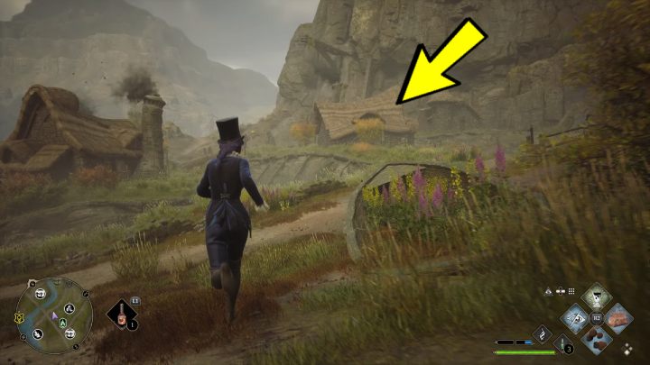 Having the Floo Flame location behind you, turn right - Hogwarts Legacy: Demiguise Statues - The Highlands - Hogwarts Legacy: Highlands - Hogwarts Legacy Guide