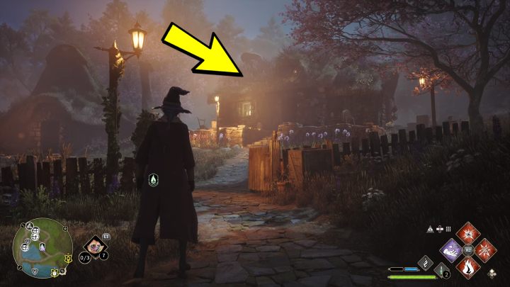 Look for a house found left from the Lower Hogsfield fast travel point - Hogwarts Legacy: Demiguise Statues - The Highlands - Hogwarts Legacy: Highlands - Hogwarts Legacy Guide