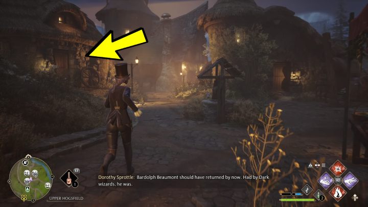 Having the fast travel point behind you, proceed forward in the direction of the village - Hogwarts Legacy: Demiguise Statues - The Highlands - Hogwarts Legacy: Highlands - Hogwarts Legacy Guide