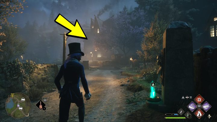 Teleport to Pitt-Upon-Ford and once you found yourself in the area, look for a house to the right of the fast travel point - Hogwarts Legacy: Demiguise Statues - The Highlands - Hogwarts Legacy: Highlands - Hogwarts Legacy Guide