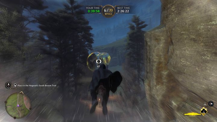 The assumptions are identical to the previous quest - you have to fly through the rings and reach the finish line in less than 2 minutes and 26 seconds - Hogwarts Legacy: Sweeping the Competition - Hogwarts Legacy: Hogsmeade Side Quests - Hogwarts Legacy Guide