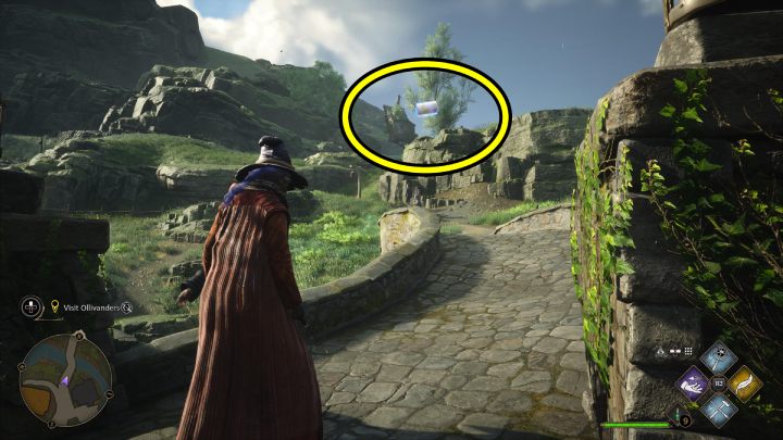 The next Flying Guide Page #17 (Hogsmeade) can be found above the bridge leading to the Dogweed and Deathcap shop - Hogwarts Legacy: Field Guide Pages Part 2 - Hogsmeade - Hogwarts Legacy: Hogsmeade Collectibles - Hogwarts Legacy Guide