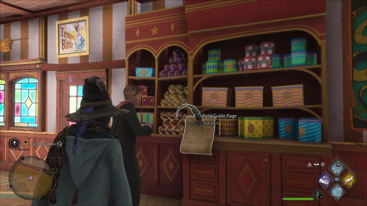 The next collectible is on the upper floor of Zonko's shop - Hogwarts Legacy: Field Guide Pages Part 2 - Hogsmeade - Hogwarts Legacy: Hogsmeade Collectibles - Hogwarts Legacy Guide