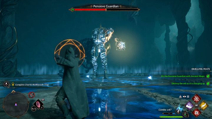 In the second part of the battle, you will face a boss - Pensieve Guardian - Hogwarts Legacy: Charles Rookwoods Trial - Hogwarts Legacy: Main quests - Hogwarts Legacy Guide