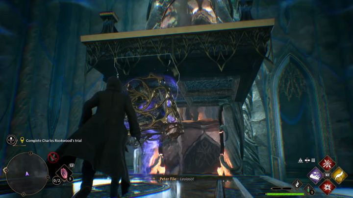 Use Levioso on the chest (it has no top in this dimension) - Hogwarts Legacy: Charles Rookwoods Trial - Hogwarts Legacy: Main quests - Hogwarts Legacy Guide