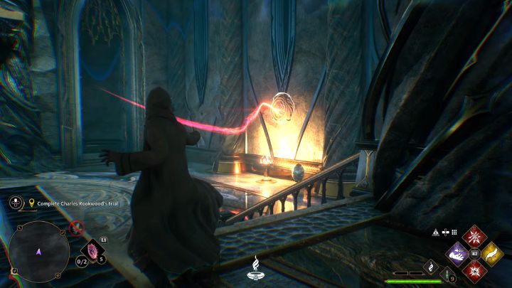 After the battle, make sure you've gone through the blue gate, i - Hogwarts Legacy: Charles Rookwoods Trial - Hogwarts Legacy: Main quests - Hogwarts Legacy Guide