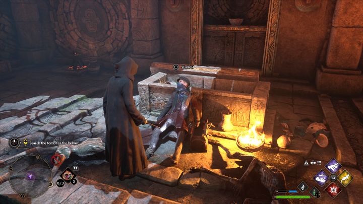 There is a corpse in the next room - search it to find the Signet Ring - Hogwarts Legacy: The Helm of Urtkot - Hogwarts Legacy: Main quests - Hogwarts Legacy Guide