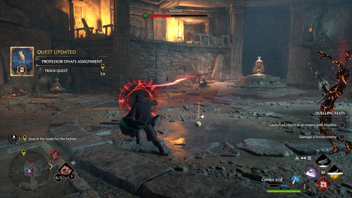 The path forward will lead you to a new hall with the fourth moth gate (on the first floor) - Hogwarts Legacy: The Helm of Urtkot - Hogwarts Legacy: Main quests - Hogwarts Legacy Guide