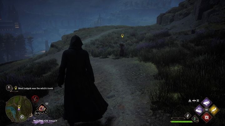 The Lodgok will be waiting for you at the western exit from Hogsmeade - Hogwarts Legacy: The Helm of Urtkot - Hogwarts Legacy: Main quests - Hogwarts Legacy Guide