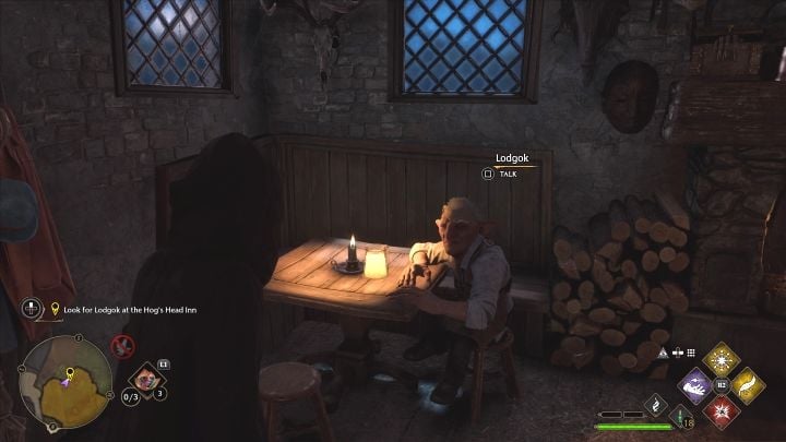 You can find The Three Broomsticks pub in Hogsmeade, and you may recall it from the first visit to the village - Hogwarts Legacy: The Helm of Urtkot - Hogwarts Legacy: Main quests - Hogwarts Legacy Guide