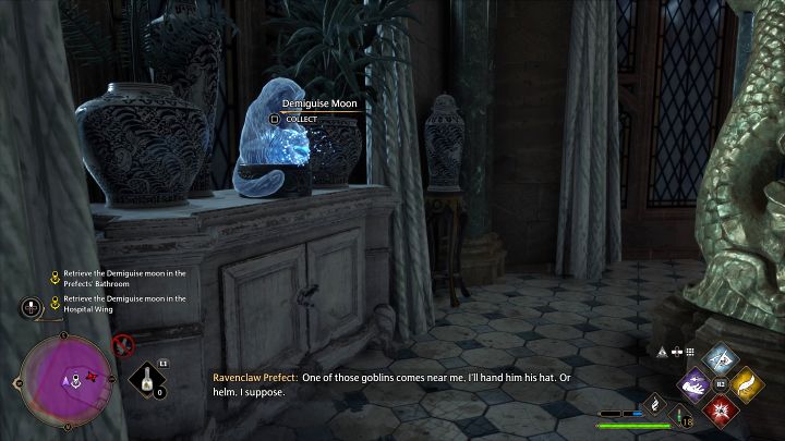 To have an easier time finding the required item, use Charmed Compass and the waypoints on the minimap - Hogwarts Legacy: The Caretakers Lunar Lament - Hogwarts Legacy: Main quests - Hogwarts Legacy Guide
