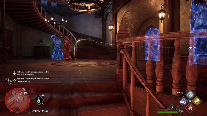 Heed Gladwin's advice and activate Disillusionment, as you're entering the parts of the castle that at night are restricted to students - Hogwarts Legacy: The Caretakers Lunar Lament - Hogwarts Legacy: Main quests - Hogwarts Legacy Guide