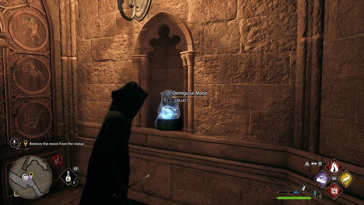 During the conversation, you will learn about the importance of Demiguise Statues , which are active only at night - Hogwarts Legacy: The Caretakers Lunar Lament - Hogwarts Legacy: Main quests - Hogwarts Legacy Guide