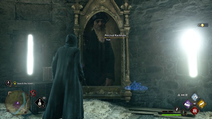 Approach the tower and wait for Professor Fig to unlock the door - Hogwarts Legacy: Percival Rackhams Trial - Hogwarts Legacy: Main quests - Hogwarts Legacy Guide