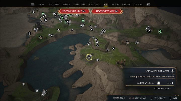 This chest is found in a bandit camp west from Clagmar Castle - Hogwarts Legacy: Clagmar Coast - Collection Chests - Hogwarts Legacy: Collection Chests - Hogwarts Legacy Guide