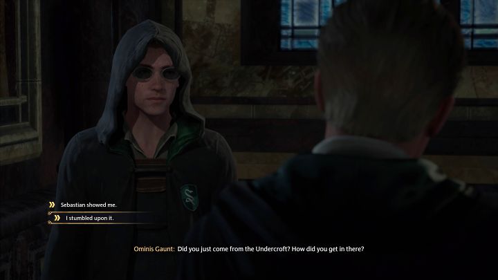 As you leave the Undercroft, you'll encounter Omnis Gaunt - Hogwarts Legacy: In the Shadow of the Undercroft - Hogwarts Legacy: Main quests - Hogwarts Legacy Guide