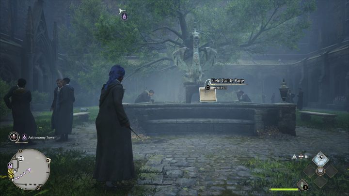 Name: Wyvern Fountain - Hogwarts Legacy: The Astronomy Wing - Hogwarts Legacy: Field guide pages - Hogwarts Legacy Guide