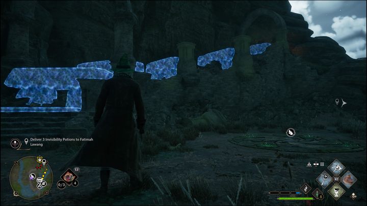 After activating the Trial, use the Revelio spell - Hogwarts Legacy: North Ford Bog - all Merlin Trials - Hogwarts Legacy: Merlins Trials - Hogwarts Legacy Guide