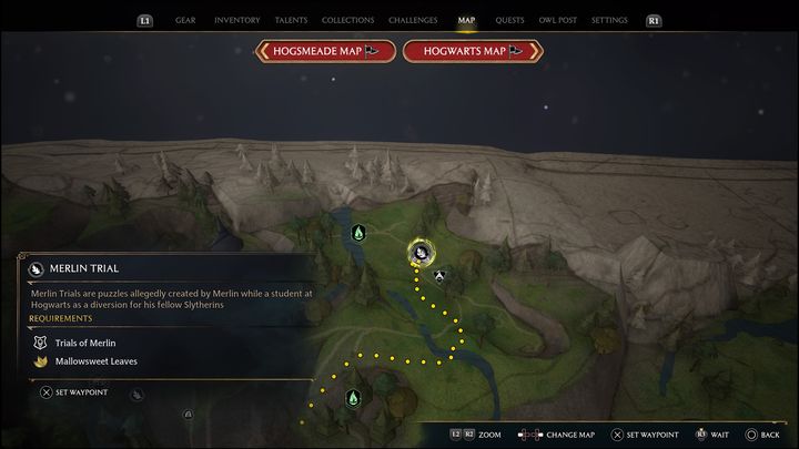 Link to the map: Merlin Trial - North Ford Bog #1 - Hogwarts Legacy: North Ford Bog - all Merlin Trials - Hogwarts Legacy: Merlins Trials - Hogwarts Legacy Guide