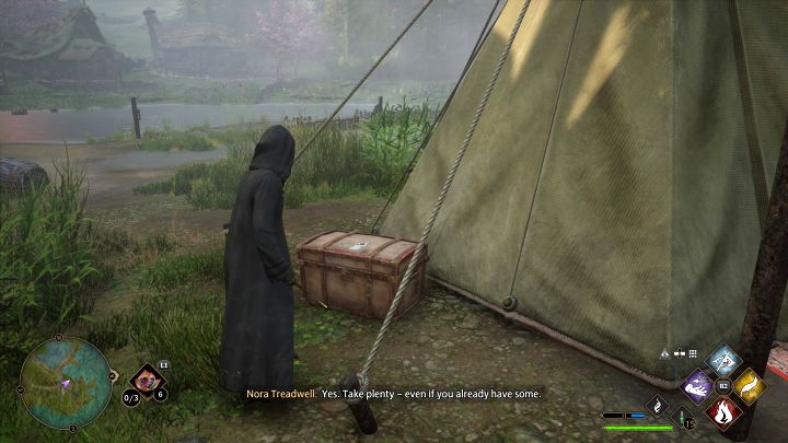 The rescued woman is Nora Treadwell and you will be able to help her solve Merlin's puzzle - Hogwarts Legacy: Trials of Merlin - Hogwarts Legacy: Main quests - Hogwarts Legacy Guide