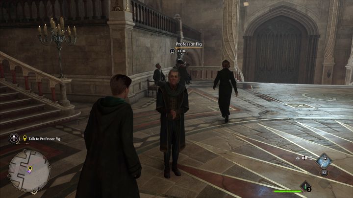 Professor Fig is also in the Central Hall - Hogwarts Legacy: Welcome to Hogwarts - Hogwarts Legacy: Main quests - Hogwarts Legacy Guide