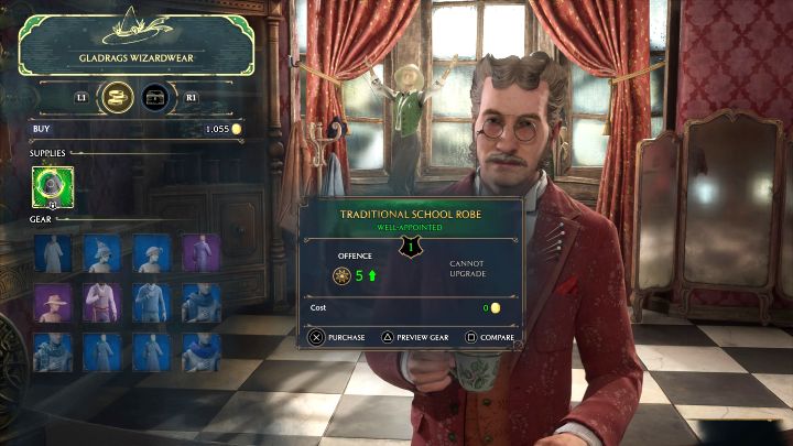 Visit Gladrags Wizardwear shop, which is located in the central part of the town - Hogwarts Legacy: Welcome to Hogsmeade - Hogwarts Legacy: Main quests - Hogwarts Legacy Guide