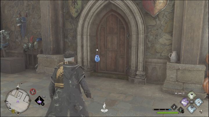 Approach the door on the right and use Alohomora to open it - Hogwarts Legacy: All Daedalian Keys - Hogwarts Legacy: Hogwarts collectibles - Hogwarts Legacy Guide