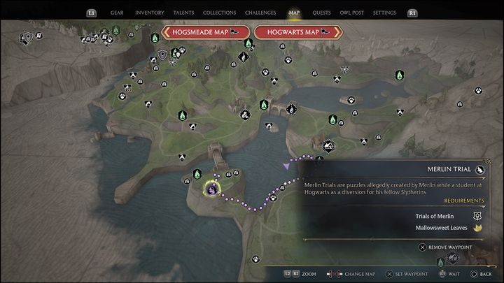 Interactive map link: Merlin Trial - Marunweem Lake #4 - Hogwarts Legacy: Marunweem Lake - all Merlin Trials - Hogwarts Legacy: Merlins Trials - Hogwarts Legacy Guide